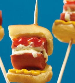 Brochetas de Hot Dogs