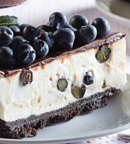 Cheesecake de chocolate y Moras Sin Horno