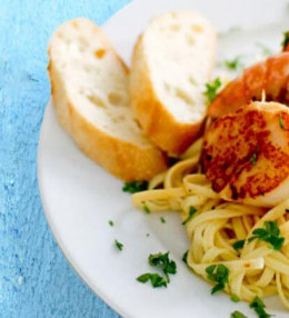 Pasta Con Mariscos A La Plancha