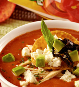 Sopa de tortilla recargada