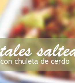 Vegetales Salteados con Chuleta de Cerdo